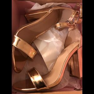 Charlotte Russe rose gold heels